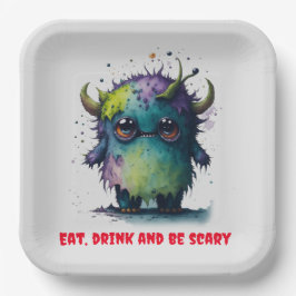 Kinder Cool Halloween Themed Pappteller