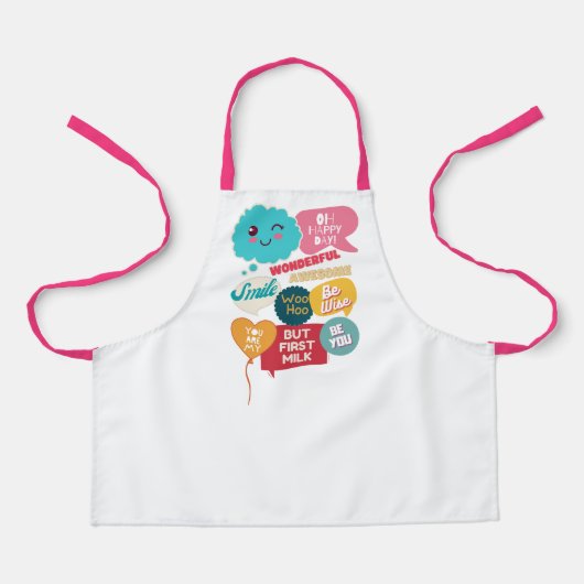 Kinder Cool Niedliche lustige Motivierend Redewend Schürze (Vorderseite)