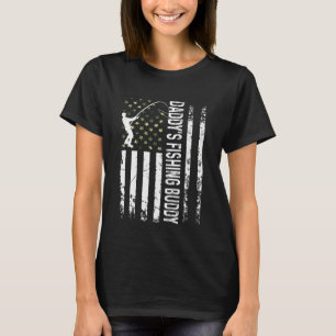 Kinder Coolen Usa Patriotic Daddy's Fishing Buddy T-Shirt