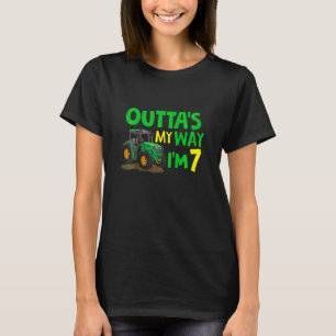 Kinder Cooler Bauernhof 7. Geburtstag T-Shirt Outt