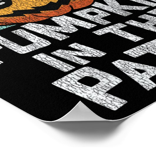 Kinder Cooler Kürbis in die Patchkinderhütte Poster (Ecke)