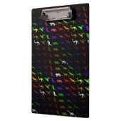 Kinder cooler Regenbogen bunt niedlicher Dinosauri Klemmbrett (Links)