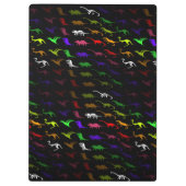 Kinder cooler Regenbogen bunt niedlicher Dinosauri Klemmbrett (Rückseite)