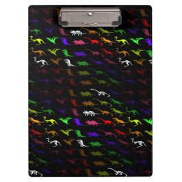 Kinder cooler Regenbogen bunt niedlicher Dinosauri Klemmbrett