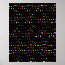 Kinder cooler Regenbogen bunt niedlicher Dinosauri Poster