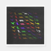 Kinder cooler Regenbogen bunt niedlicher Dinosauri Serviette (Vorderseite)