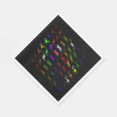 Kinder cooler Regenbogen bunt niedlicher Dinosauri Serviette (Ecke)