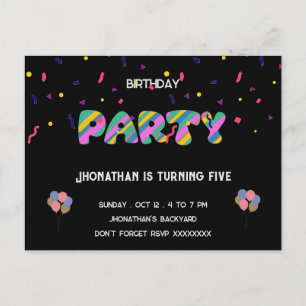 Kinder cooles Party Geburtstag Postkarte