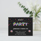 Kinder cooles Party Geburtstag Postkarte (Stehend Vorderseite)