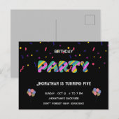 Kinder cooles Party Geburtstag Postkarte (Vorne/Hinten)
