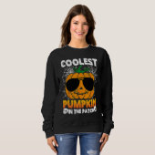Kinder Coolster Kürbis Im Patch-Spinnweb-Toddle Sweatshirt (Vorne ganz)