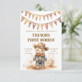 Kinder Cowboy Geburtstagsparty Einladung (Stehend Vorderseite)