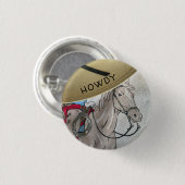 Kinder Cowboy-Thema reiten Pferdeschlitten Button (Vorne & Hinten)