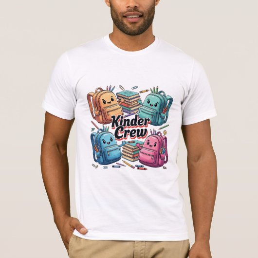 Kinder Crew Cute Backpacks Back to School T-Shirt (Vorderseite)