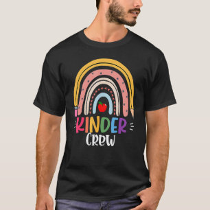 Kinder Crew Kindergarten Lehrer Regenbogen Zurück T-Shirt