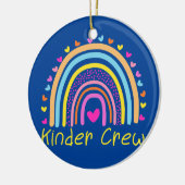 Kinder-Crew Kindergarten Lehrerin Rainbow Herz Keramik Ornament (Links)