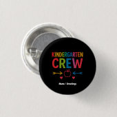 Kinder Crew Kindergarten Spaß zurück zur Schule Button (Vorne & Hinten)