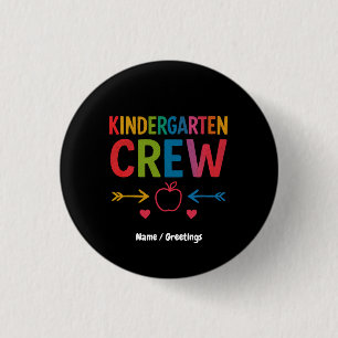 Kinder Crew Kindergarten Spaß zurück zur Schule Button