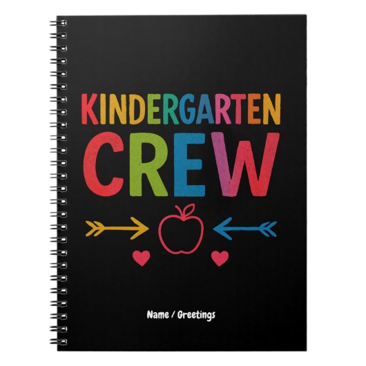 Kinder Crew Kindergarten Spaß zurück zur Schule Notizblock (Vorderseite)