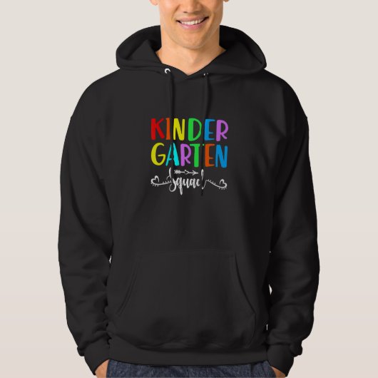 Kinder-Crew Kindergarten Squad-Lehrerin 1. Tag Hoodie (Vorderseite)