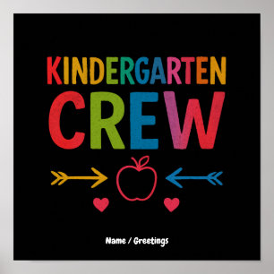 Kinder-Crew Lustiger Kindergarten Spaß zurück zur Poster