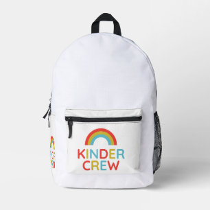 Kinder Crew Regenbogen – Süße Pastellfarben für de Bedruckter Rucksack