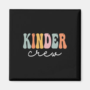 Kinder Crew Retro Groovy Vintage Glücklicher erste Magnet