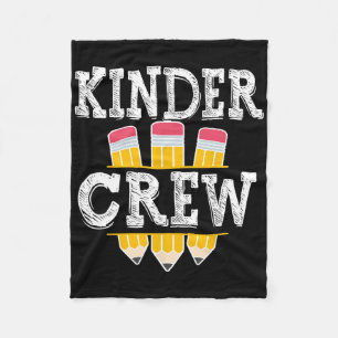 Kinder Crew Spaß Kindergarten-Truppe Lehrer 1. Tag Fleecedecke