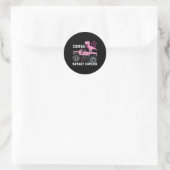 Kinder Crush Breast Cancer Monster Truck Dinosaur  Runder Aufkleber (Tasche)