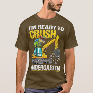 Kinder Crush Kindergarten Truck Dinosaurier Zurück T-Shirt
