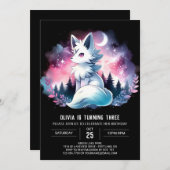 Kinder Custom Wolf Geburtstag Einladung (Vorne/Hinten)