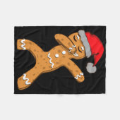 Kinder Dabbing Dab Gingerbread Mann Xmas Girls Boy Fleecedecke (Vorderseite (Horizontal))