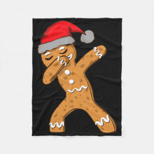 Kinder Dabbing Dab Gingerbread Mann Xmas Girls Boy Fleecedecke