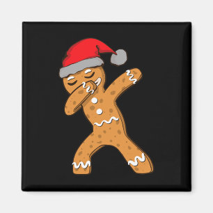 Kinder Dabbing Dab Gingerbread Mann Xmas Girls Boy Magnet