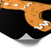 Kinder Dabbing Dab Gingerbread Mann Xmas Girls Boy Poster (Ecke)