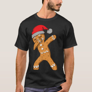 Kinder Dabbing Dab Gingerbread Mann Xmas Girls Boy T-Shirt
