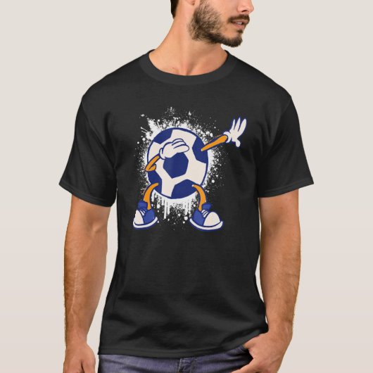 Kinder Dabbing Fußballspieler für Fußballfans T-Shirt (Vorderseite)