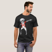 Kinder Dabbing Skeleton Canada Soccer Men Canada F T-Shirt (Vorne ganz)