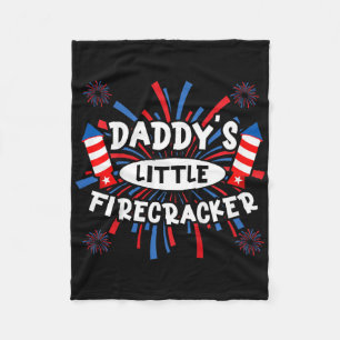 Kinder Daddys Little Firecracker Independence Day Fleecedecke