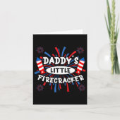 Kinder Daddys Little Firecracker Independence Day Karte (Vorderseite)