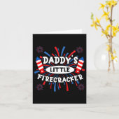 Kinder Daddys Little Firecracker Independence Day Karte (Gelbe Blume)