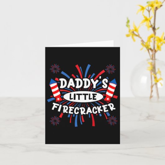 Kinder Daddys Little Firecracker Independence Day Karte (Gelbe Blume)