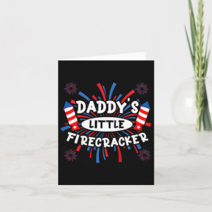 Kinder Daddys Little Firecracker Independence Day Karte