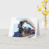 Kinder-Dampflok-Karte Karte (Gelbe Blume)
