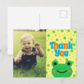 Kinder Danke, Frosch Postkarte (Vorne/Hinten)