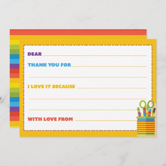 Kinder Danke Karte (Vorne/Hinten)