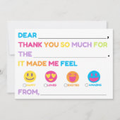 Kinder-Dankeschön-Karte (Geburtstagsfeiern) Mitteilungskarte (Vorderseite)