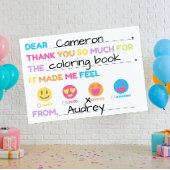 Kinder-Dankeschön-Karte (Geburtstagsfeiern) Mitteilungskarte