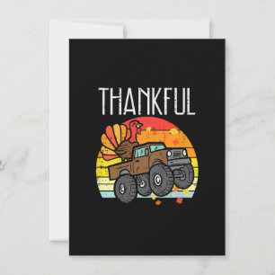 Kinder Dankeschön Türkei Monster Truck Retro Thank Einladung