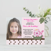 KINDER DER JUNGLE *FOTO* Geburtstag 12x18 Einladung (Stehend Vorderseite)